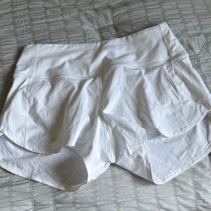 Lululemon Athletica White Athletic Shorts Lightweight Stretch